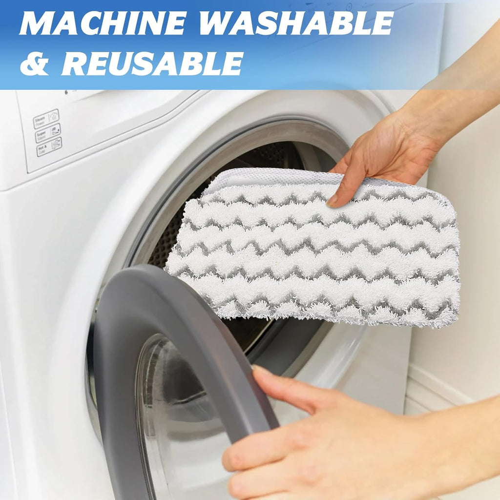 6 Pack Thickened Steam Mop Replacement Pads, Durable Microfiber Mop Pads Compatible with Shark S1000/S1000A/S1000C/S1000WM/S1001C, Washable Pads for Pet Owners and Families with Kids