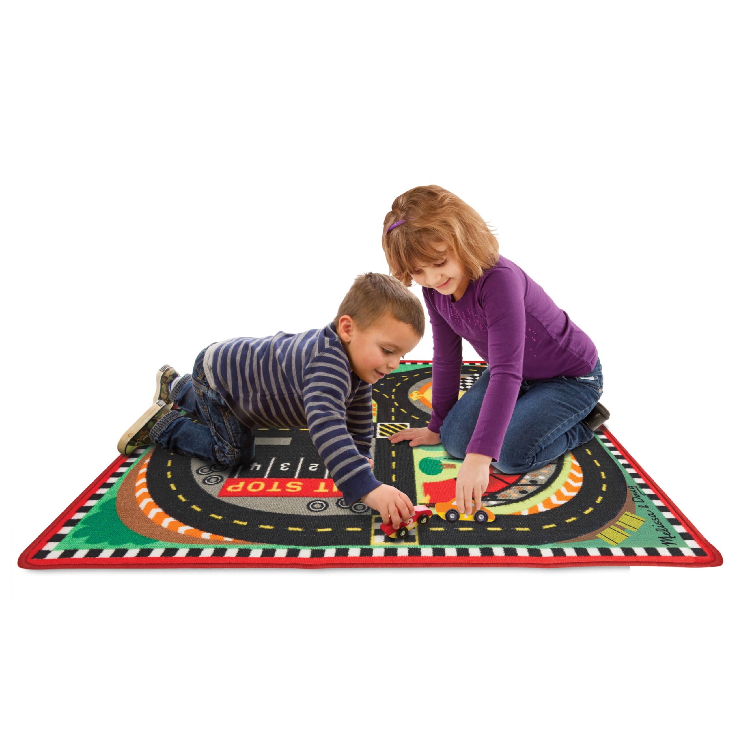 Melissa & Doug Round the Speedway Race Track Rug (FFP)