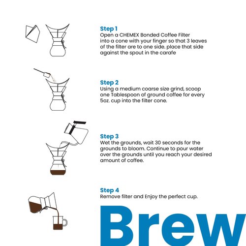 CHEMEX Bundle - 8-Cup Classic Series - 100 ct Square Filters - Exclusive Packaging
