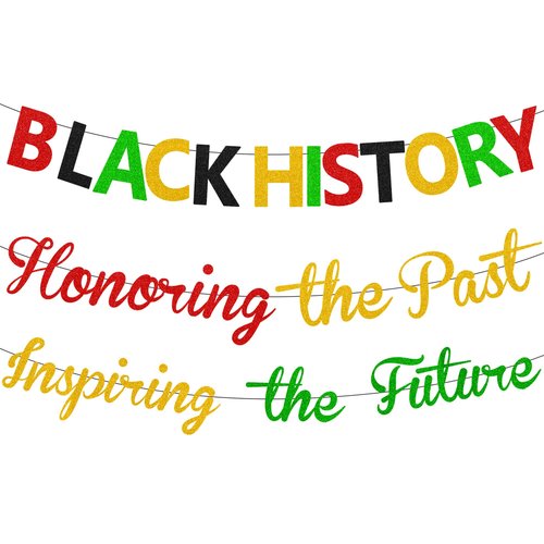 CUUSNNY Black History Month Banner,Honoring The Past Inspiring The Future Banner African American Black Cultural History Party Decorations