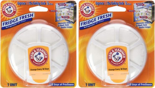 Arm & Hammer Fridge Fresh | Refrigerator Odor Eliminator - 1 Count (Pack of 2)