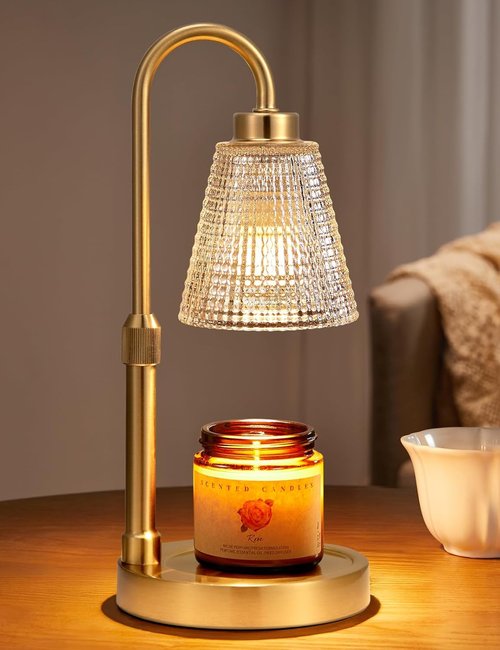 Innqoo Gold Candle Warmer Lamp - Dimmable & Adjustable for Jar Candles | Perfect Birthday & Housewarming Gift