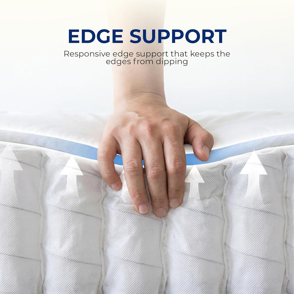 Neo Sleep King Size Mattress - 12 Inch Hybrid Comfort with Cooling Gel Memory Foam & Pocket Springs