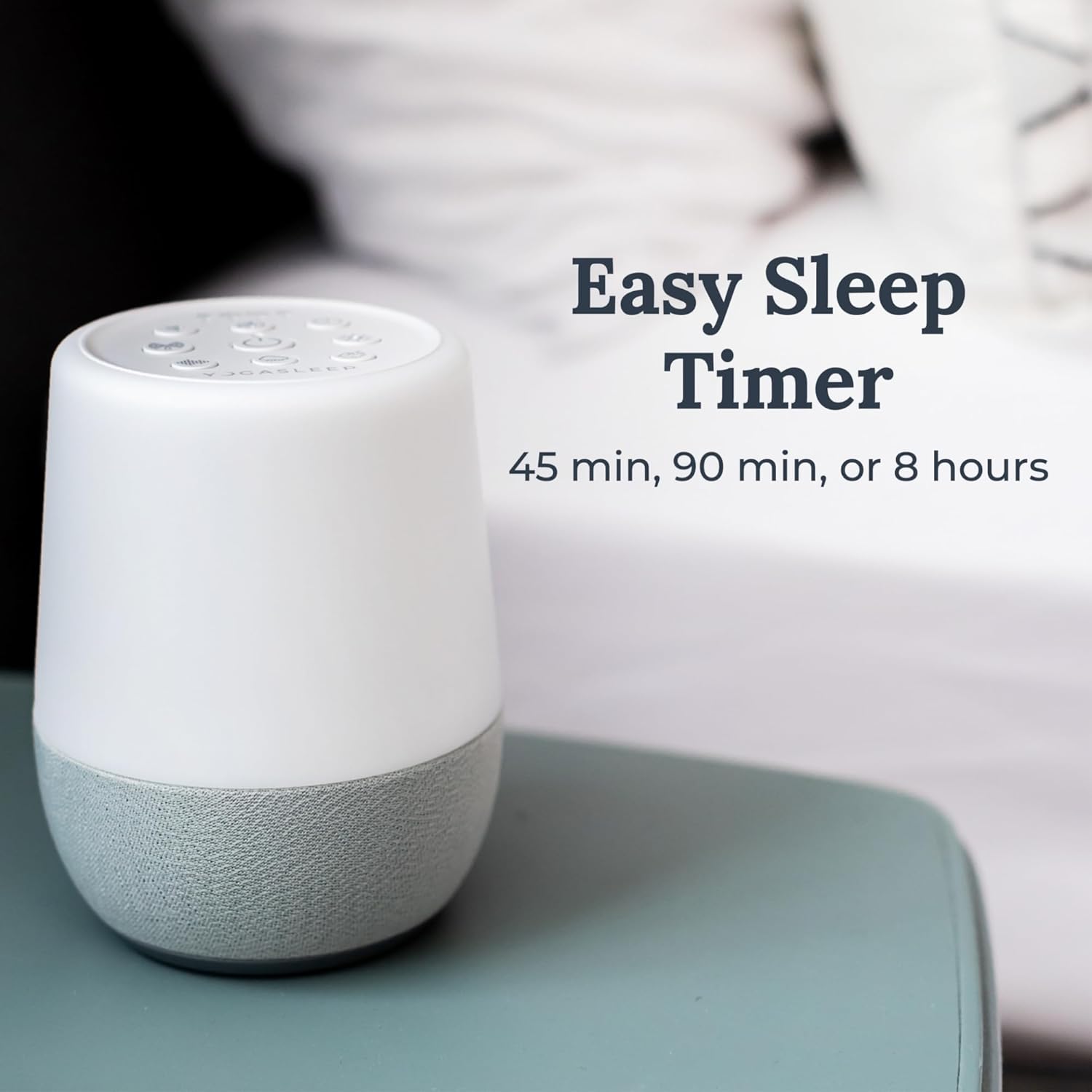 Yogasleep Duet White Noise Machine - Bluetooth Sound & Night Light for Sleep Aid | 30 Natural Sounds, White