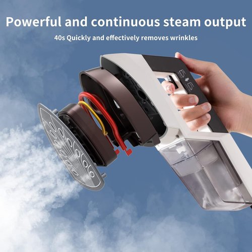 HOMETOP Handheld Clothes Steamer - 1300W Powerful & Portable | Fast 30-Second Heat-Up