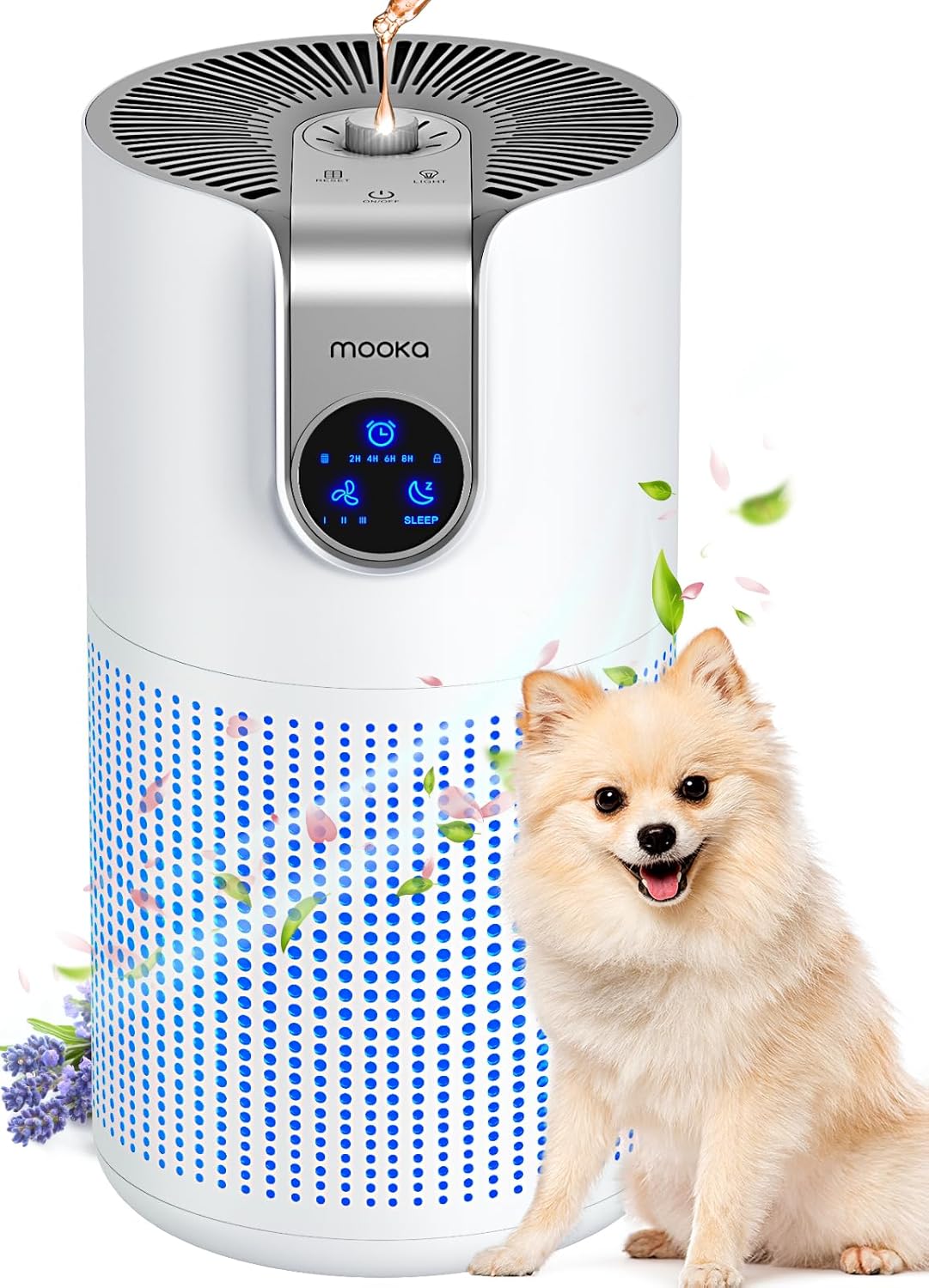 MOOKA H13 True HEPA Air Purifiers - 2 Pack for Large Rooms | Ideal for Pets, Dust, and Odor Removal