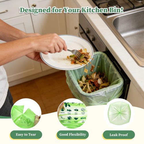 Vosyinm Small Trash Bags 1.2 Gallon, 120 Count Bathroom Garbage Bags, Compost Bin Liners for 1-2 Gallon Trash Can, Small Trash Bags Bathroom Strong and Tough for Kitchen Office