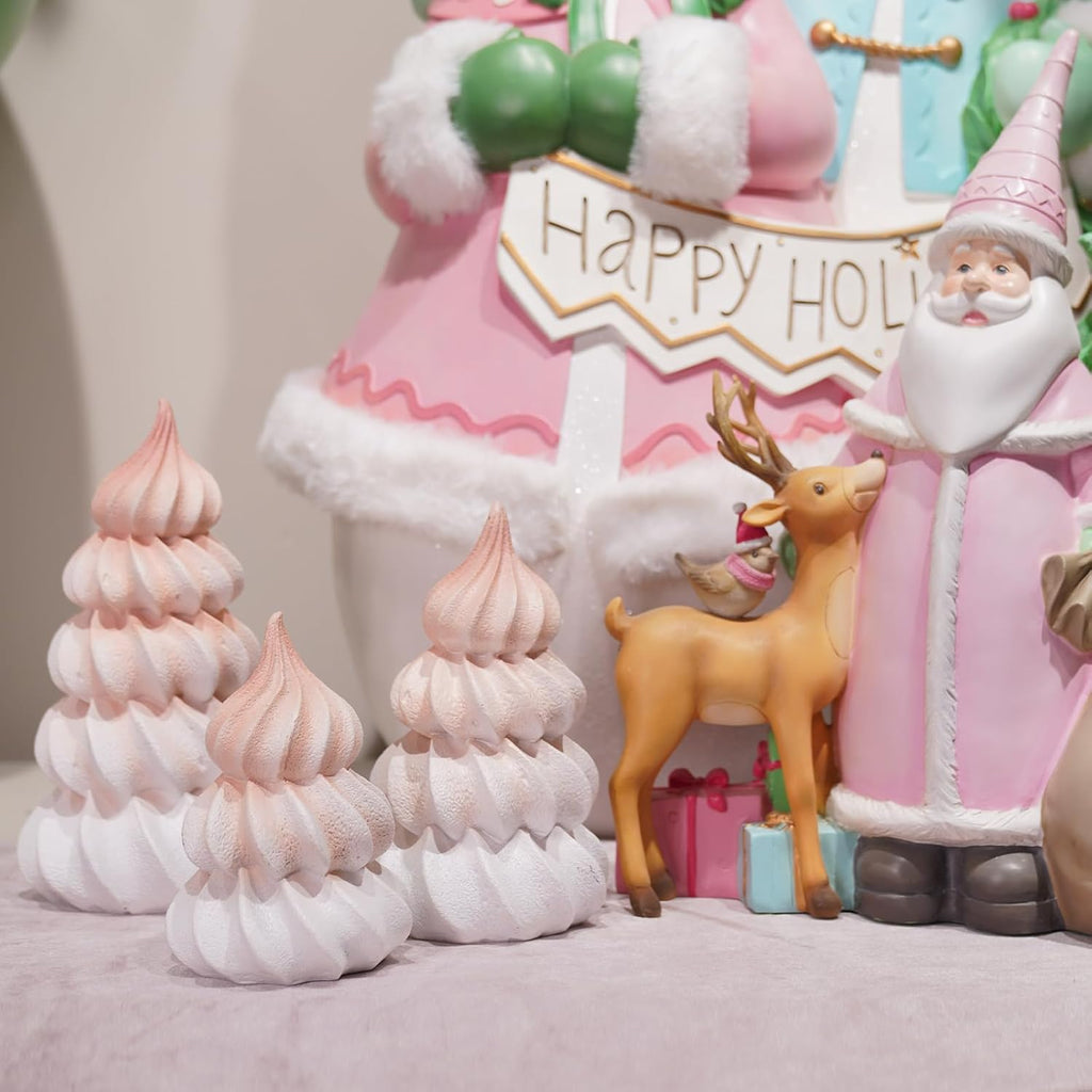 Resin Fantasy Meringue Tree Ornaments by Christmas Decorations | Unique Indoor Home Decor for Dining Table, Desk & Shelf - 10 x 10 x 17