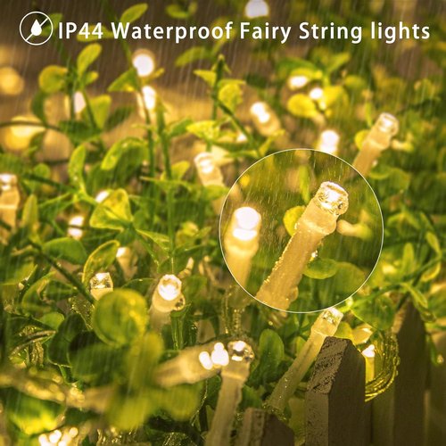 Koopower 65ft 200 LED Indoor String Lights - Remote & Timer, 8 Dimmable Modes | Warm White Fairy Lights for Bedroom, Wedding, Party, Christmas