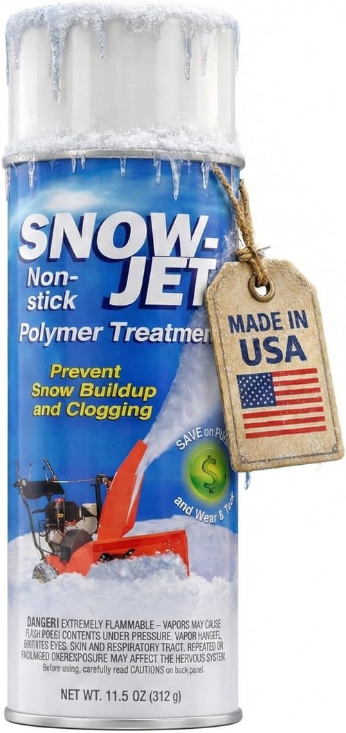 Jet Snowblower Spray - Durable Polymer Coating for Equipment Surfaces | Smooth Flow Lubricant, 11 oz