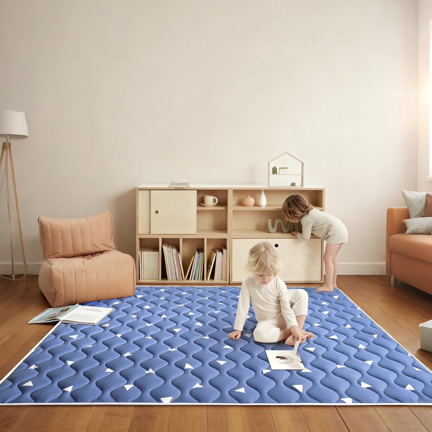 Premium Foam Baby Play Mat - Non-Slip Cushioned Crawling Mat for Infants | 50x50 One-Piece Design