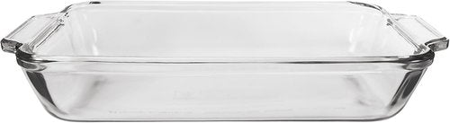 Anchor Hocking Glass Baking Dishes - 2 Piece Set with 2 Qt & 3 Qt Casserole Dishes for Oven Use