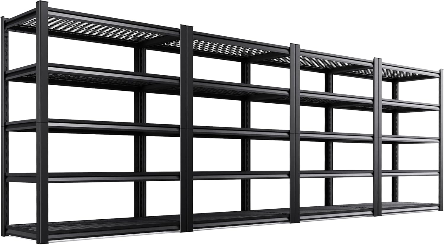Regine Switzerland Heavy Duty Garage Shelving | Set of 4 Adjustable 71"H Metal Storage Units - 3000LBS Capacity