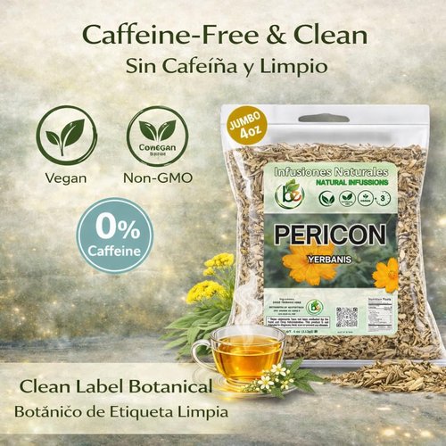 PERICON - Pericon (Yerbanis) Herbal Tea 4 oz, 100% All Natural Fresh Tea- vegan-raw