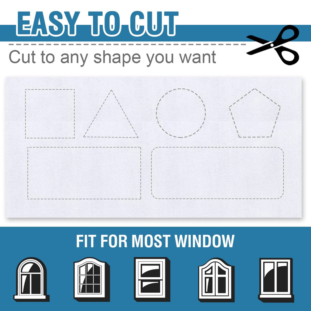 H.VERSAILTEX Portable Blackout Curtains for Bedroom 80" x 67", 100% Blackout Blind Curtain for Window No Drill Blackout Roller Shades with Thermal Insulated for Living Room Cut to Any Size, Black