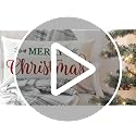 Merry Christmas Pillow Cover 12x20 Inch - Cream Polyester