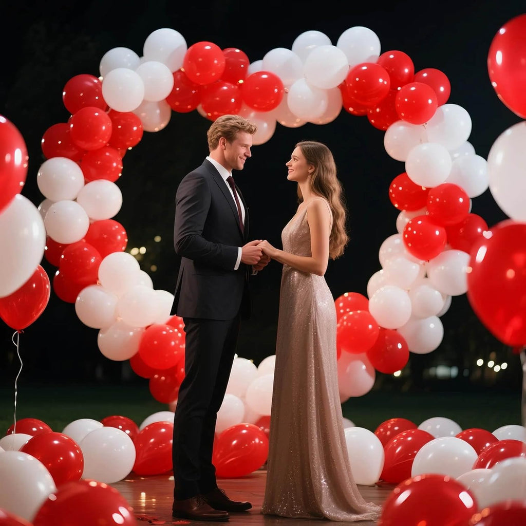 Red Balloon 110pcs - 12 Inch Red Latex Balloons for Birthday, Valentine's Day & Wedding | Includes 2 Ribbons