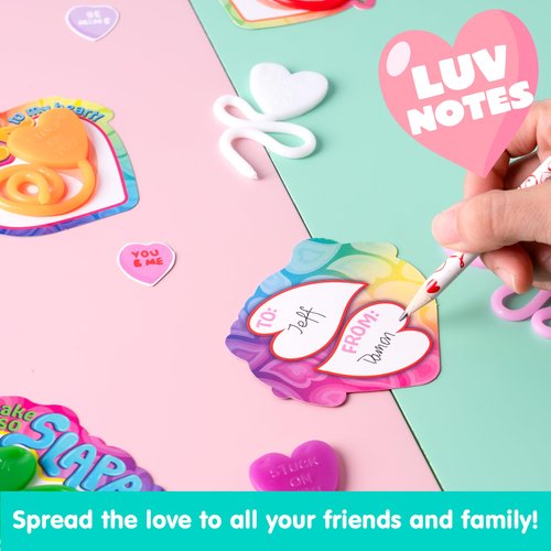 JOYIN 28 Packs Valentine's Day Sticky Heart Toys, Classroom Exchange Gift for Kids, Classroom and Holiday Reward Prizes, Valentine’s Party Favors, Bring fun to children, Party Favors
