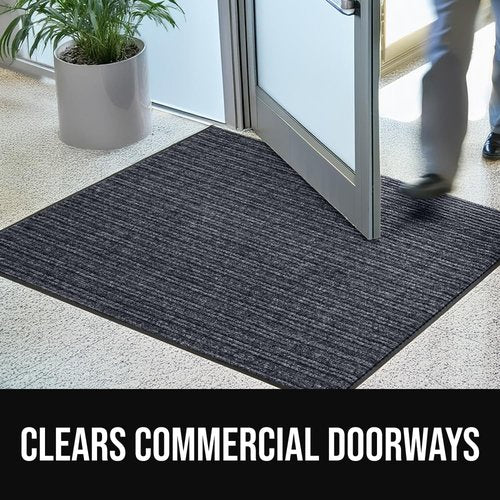 GORILLA GRIP Waterproof Door Mat - Heavy Duty Entryway Rug for Home & Office | 60x36 Charcoal Gray