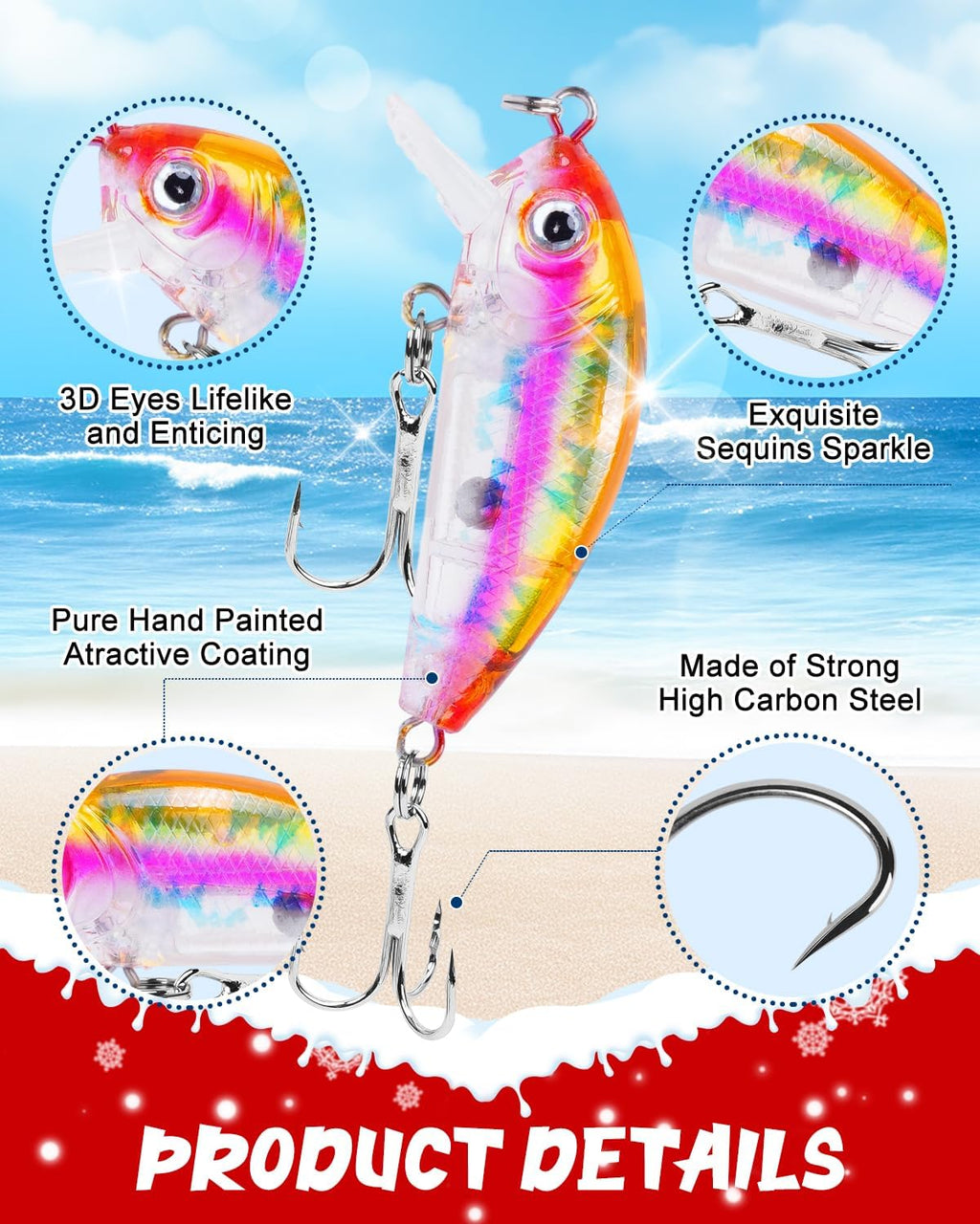 UCEC Fishing Advent Calendar 2025 - 24 Days of Fishing Gifts for Men & Teens | Christmas Countdown