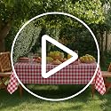 3-Pack Blue & Gold Ring Print Plastic Tablecloths - 108x54