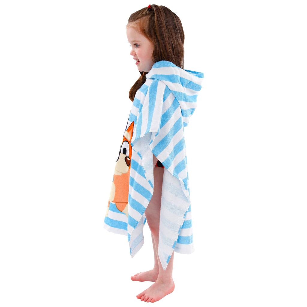 Bluey Towel for Boys or Girls | Hooded Towel Poncho for Kids | Swim Pool and Beach Towels