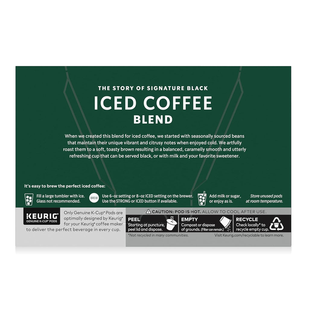 Starbucks K-Cup Coffee Pods - Medium Roast Iced Coffee Blend | 100% Arabica, 60 Pods Total
