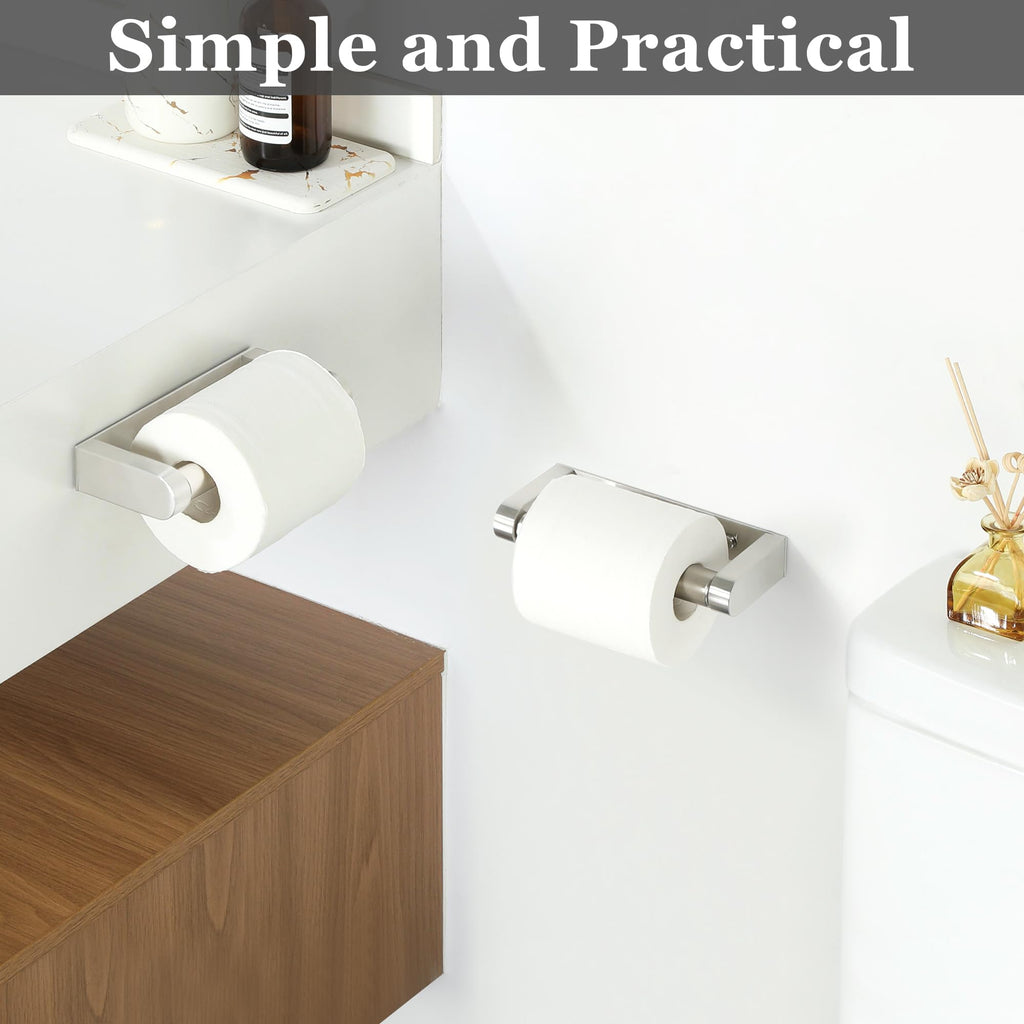 Alise Toilet Paper Holder,Spring Loaded Bathroom Toilet Paper Holder Wall Mount SUS304 Stainless Steel Tissue Holder Toilet Paper Roll Holder for Toilet,Washroom,RV,Brushed Nickel