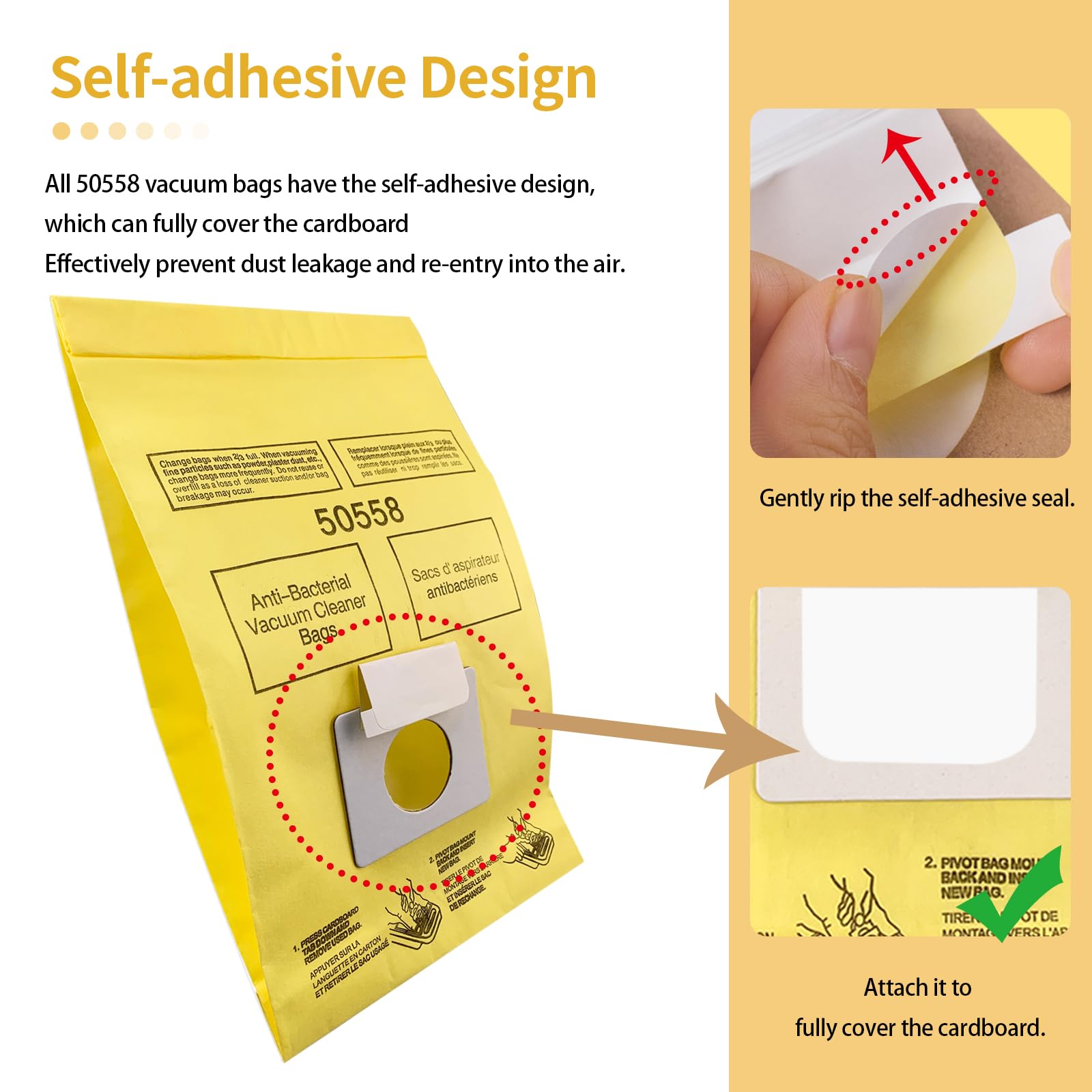 Gudotra 20 Pack Vacuum Bags Replacement for Ken.more Canister Vacuum Bags Type C/Q C Q 5055 50557 50558 50403 Pan.asonic Type C-5 C-18 Vacuum Cleaner