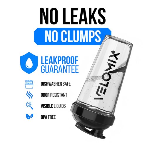 VELOMIX -4 PACK- 28 oz Protein Shaker Bottle for Protein Mixes - 4x Wire Whisk | Leak Proof Shaker Cups for Protein Shakes | Protein Shaker Bottle Pack | Protein Shake Cup (NeoCool Pack)