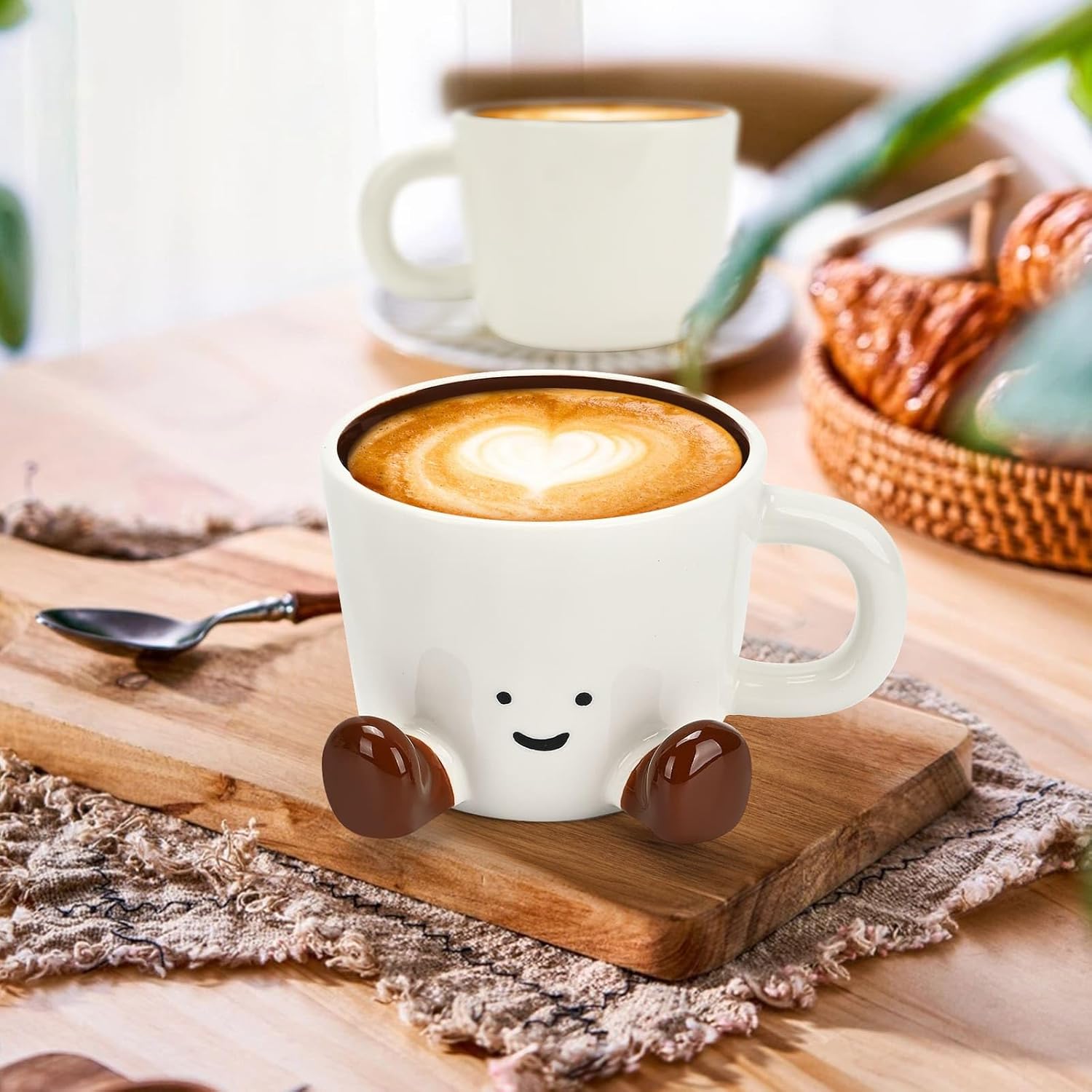 Skiennix Cute Funny Coffee Mug - Unique 12.8oz Ceramic Tea Cup for Women | Perfect Office Gift (Chocolate)