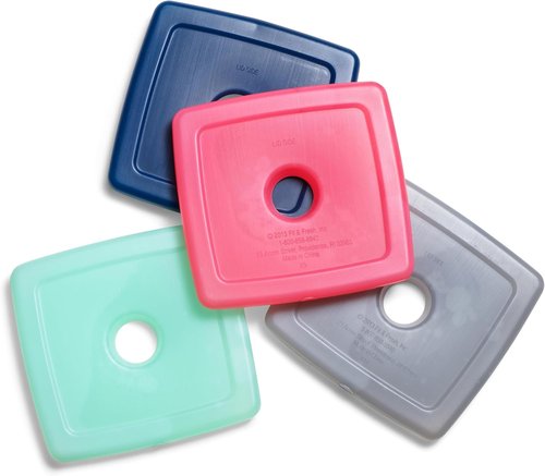 Fit & Fresh Cool Coolers | 4-Pack Slim Ice Packs - Quick Freeze, Space-Saving Design for Lunch Boxes