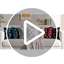 Pack of 2 Gold Velvet Pillow Covers 18x18 - Modern Farmhouse Accent Cushions