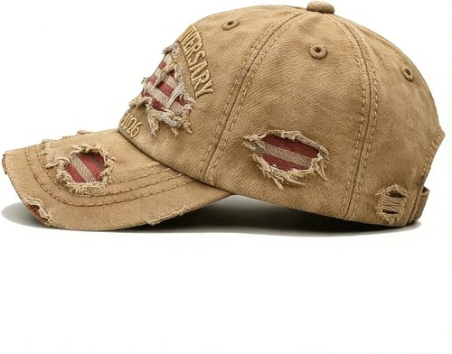 250 Anniversary USA Hat - Ripped Denim Baseball Cap for Men & Women | Limited Edition Merchandise