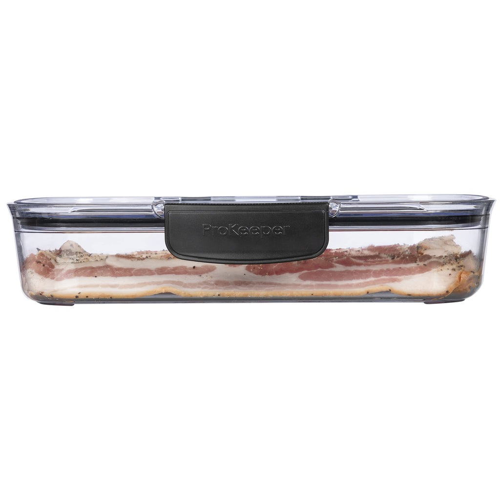 Progressive Prokeeper + Deli Storage Set: Air-Tight Silicone Sealed Containers w Grooved Bottom, Dry Erase Lid, BPA-Free, Stackable, Keeps Meats & Cheeses Fresh Longer, PKS-700C Deli 1.65L