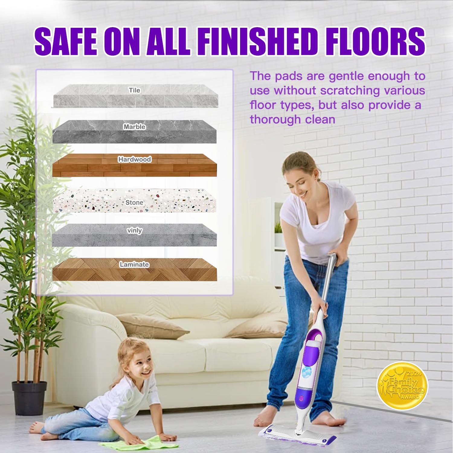 Power Mop Pads Refills for Swiffer PowerMop Multi-Surface Mopping Pad Disposable Replacement Mop Pads Compatible with Swiffer PowerMop,Safe on All Finished Floors,18 Count