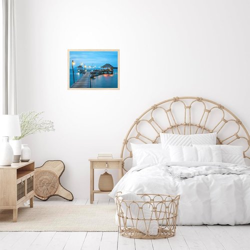 JCJMY 11x15 Picture Frame - Versatile Wall Mounting for Horizontal or Vertical Display | Shatter-Resistant Plexiglass, Natural Finish