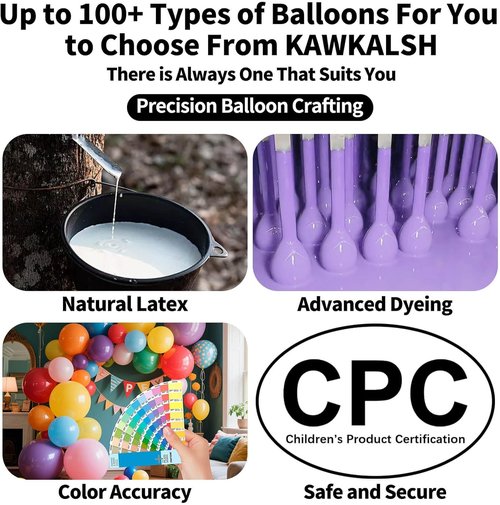 KAWKALSH 68pcs Metallic Purple & Pink Balloons - 12 Inch Confetti Latex for Girls' Birthday & Baby Shower Decor