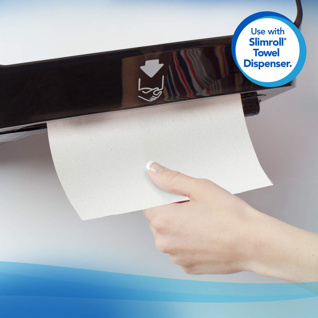 Scott Professional Slimroll Hard Roll Paper Towels, Bulk (12388), Hardwound, Absorbency Pockets, White, for compatible Kimberly-Clark Professional Dispensers (6 Rolls at 580' Each, 3,480'/Case)