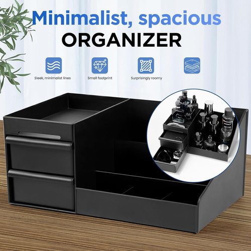 **Skiennix Men's Cologne and Perfume Organizer - Stylish Bathroom Countertop Storage | Perfect Gift for Him**