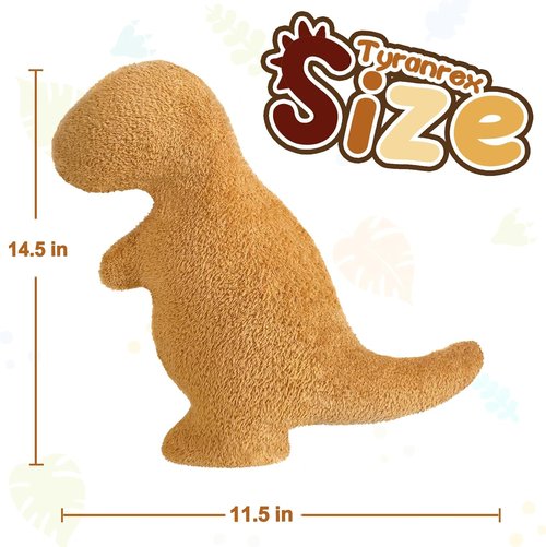 **Skiennix Dino Nugget Pillow - Funny Plush Dinosaur Pillow for Kids | Small Tyrannosaurus Rex Design**