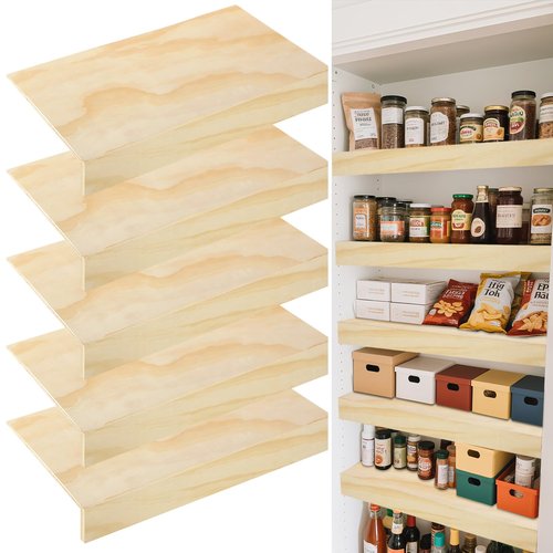 5 Pack Wooden Shelf Covers 24 x 16 Inch,Wire Rack Covers for Pantry Wood Shelf Liners-0.25 inch Thick,Weight Removable Wood Shelf Covering for Closet Kitchen Pantry Bathroom Office