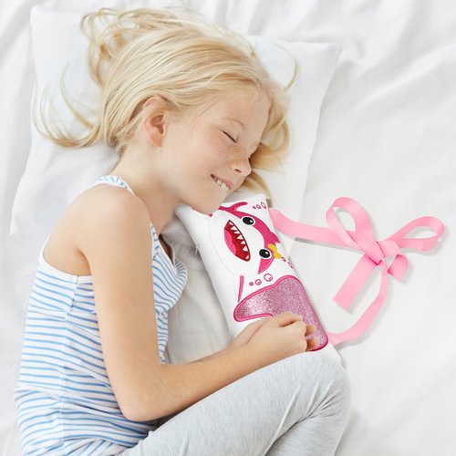 Malihome Tooth Fairy Pillow with Pocket for Girls and Boys Kids Tooth Pillow Toothfairy Gifts Tooth Keepsake Pouch 8.6 x 4.8 inches (Pink)