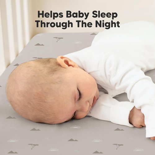 2-Pack Waterproof Crib Sheets for Boys, Girls - 52x28 Fitted Organic Cotton Baby Crib Sheets, Toddler Mattress Protector Cover, Washable, Soft & Durable Baby Bedding Essentials (Foxtrot)