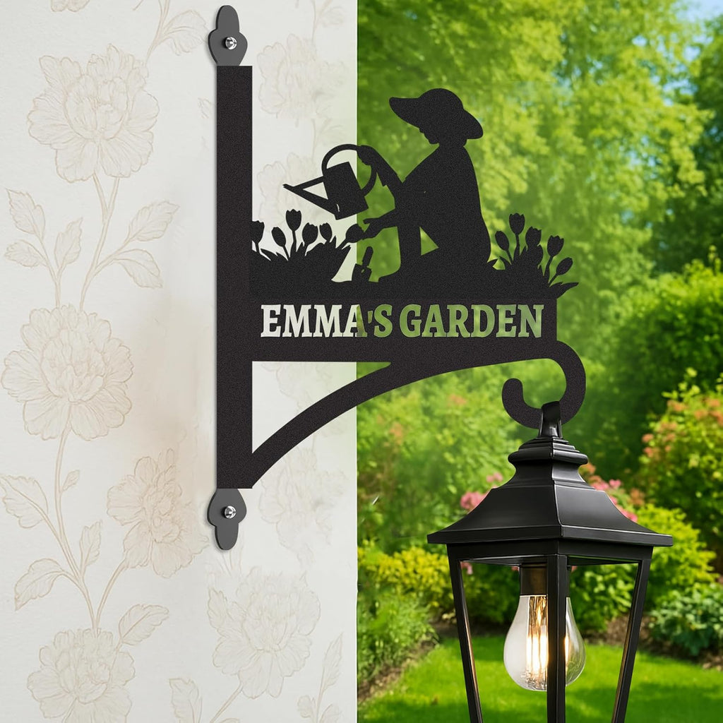 Skiennix Personalized Metal Plant Hangers - Heavy Duty Indoor & Outdoor Wall Bracket | Perfect for Bird Feeders & Lanterns