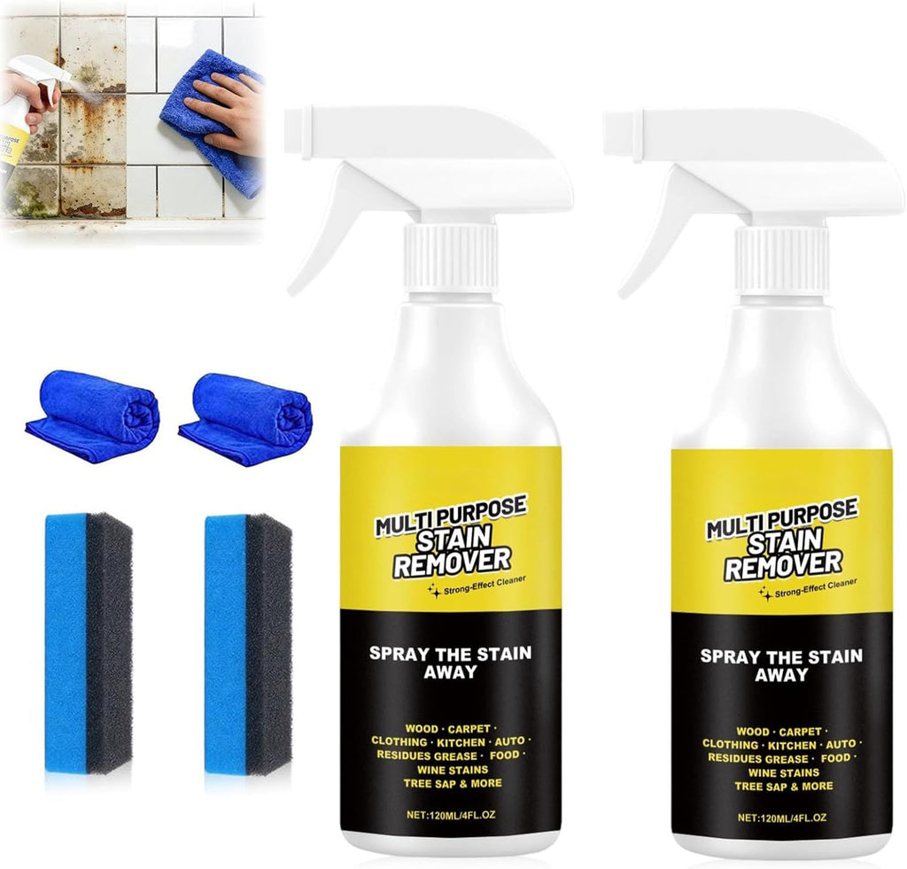 MISNINE 2PCS Multi Purpose Stain Remover, Foam Cleaner Spray, A powerful cleaner for kitchens, Fast Acting Cleaner for Kitchen Countertops, Floors, Toilets, Cars