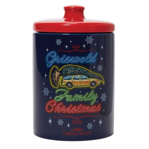 Department 56 National Lampoon's Christmas Vacation Griswold Family Christmas Treat Canister Storage Jar, 7.5 Inch, Multicolor