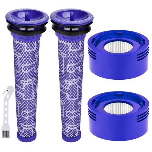 Anicell V8 Filter Replacement Compatible with Dyson V7 V8 Animal V8 Absolute V8 Motorhead Origin SV10 V7 Animal V7 Cordless Stick Vacuum, 2 HEPA Post Filters+2 Pre Filters, Part 965661-01 & 967478-01