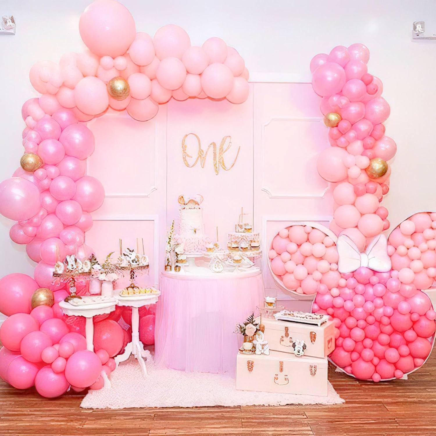 PartyWoo Light Pink Balloons - 100pcs 12 Inch Pastel Balloons for Baby Showers & Weddings
