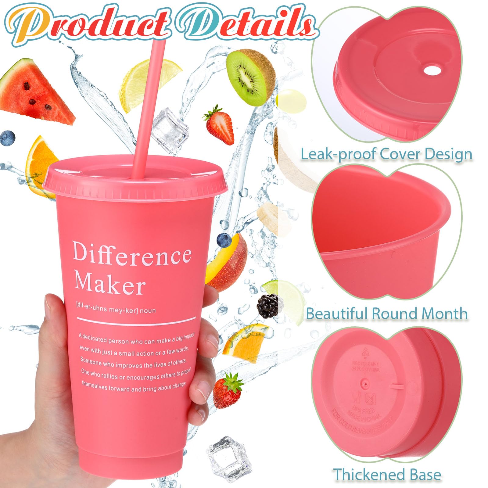 Marspark 20 Sets Difference Maker Gifts for Women Men, Employee Appreciation Gifts Bulk Inspirational Thank You Cup Motivational Notebooks with Pen for Team Teacher Coworker Office (Natural Color)
